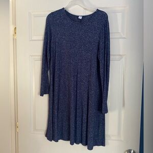 Long sleeve navy shirt dress